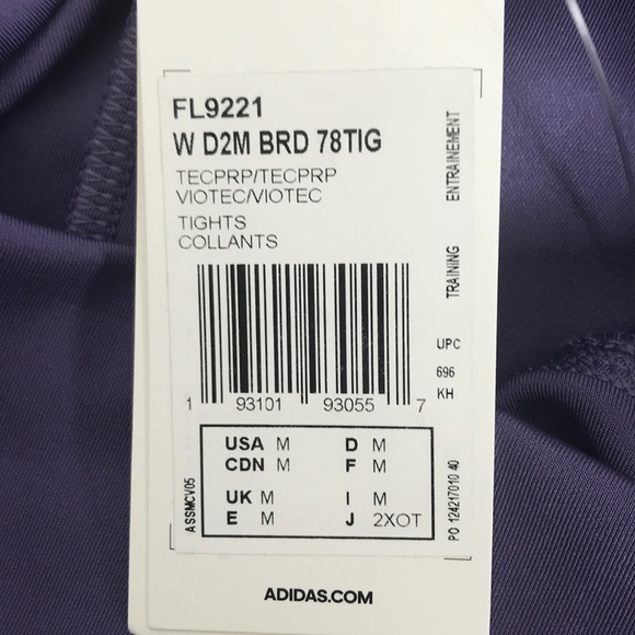 Adidas Purple Climalite Leggings - Picture 7 of 9